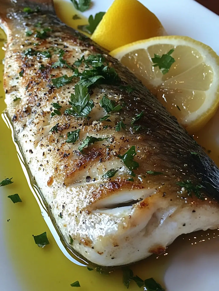 Branzino with Lemon, Olive Oil & Fresh Herbs - Manjeri Skincare