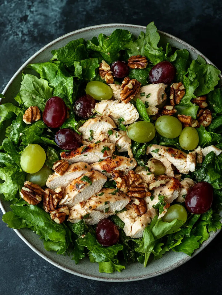 Chicken-Salad-with-Grapes-Walnuts-Yogurt-Herb-Dressing Manjeri Skincare
