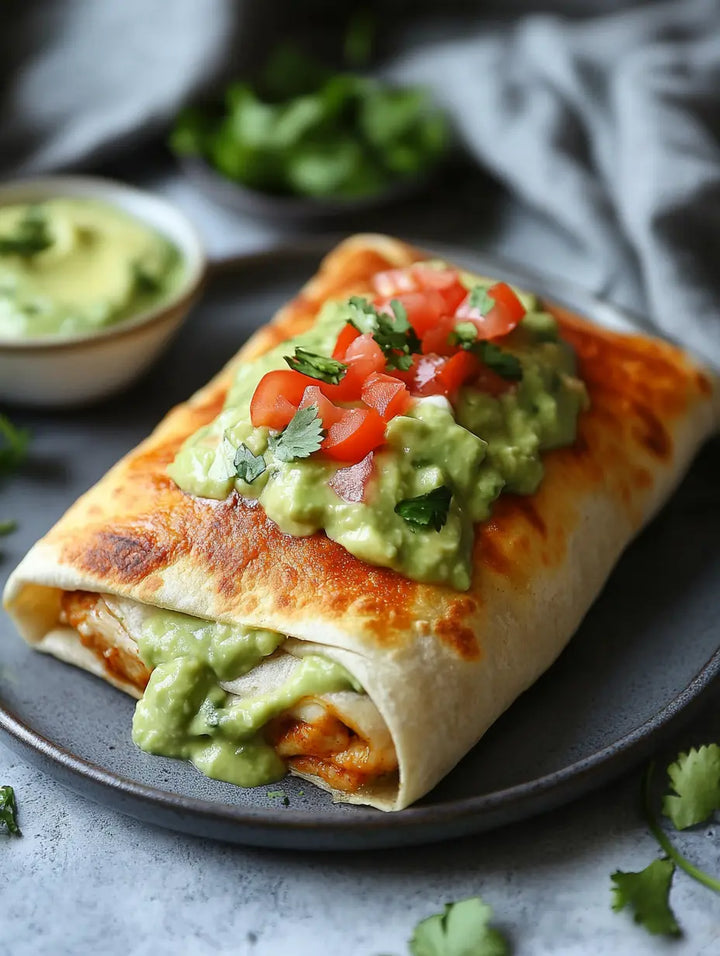 Baked-Chicken-Chimichangas-with-Avocado-Lime-Yogurt-Sauce Manjeri Skincare