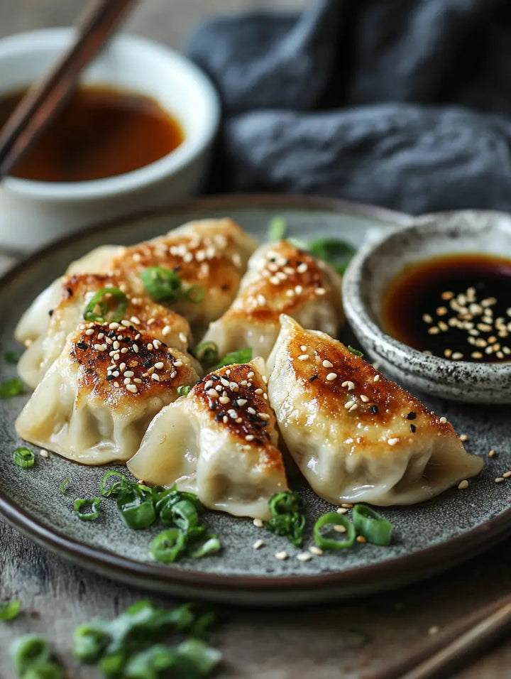 Steamed-Chicken-Shiitake-Dumplings-with-Ginger-Sesame-Dipping-Sauce Manjeri Skincare