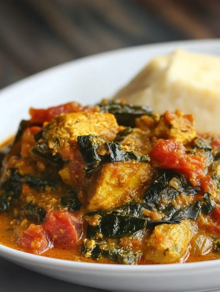 Nigerian Egusi Stew with Leafy Greens - Manjeri Skincare