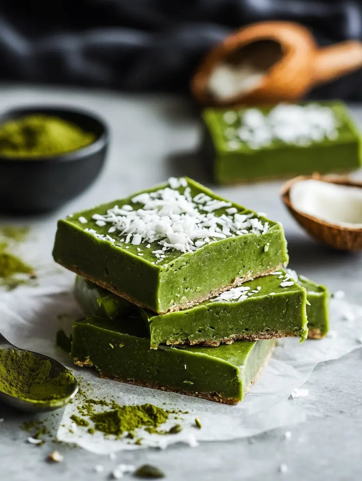 Matcha Coconut Bars - Manjeri Skincare