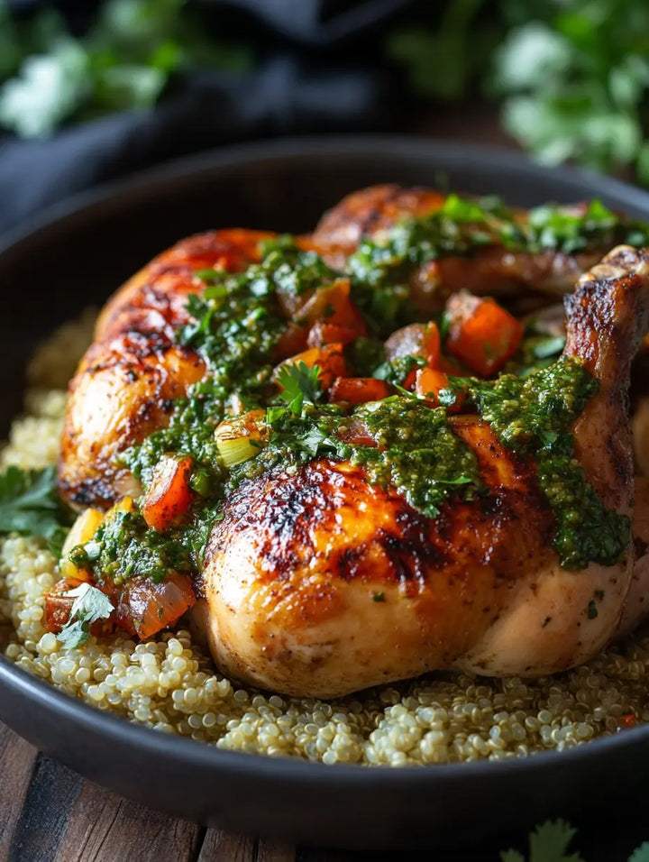 Peruvian-Roasted-Chicken-with-Green-Aji-Sauce-Quinoa Manjeri Skincare