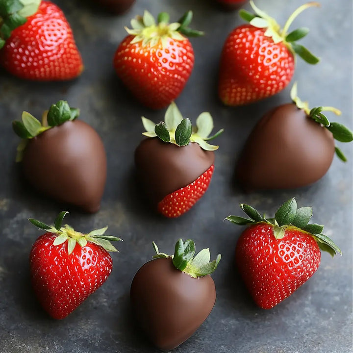 Dark Chocolate-Covered Strawberries - Manjeri Skincare