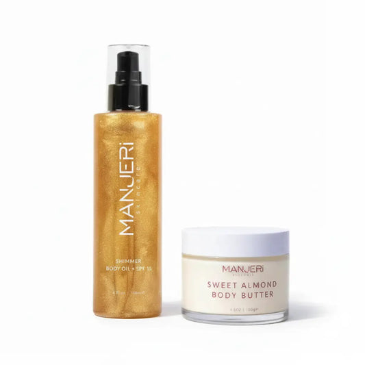 Body Glimmer Set with SPF 15 Bottle